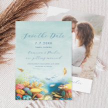 Unter dem Meereskorallenriff Aquarium Hochzeit