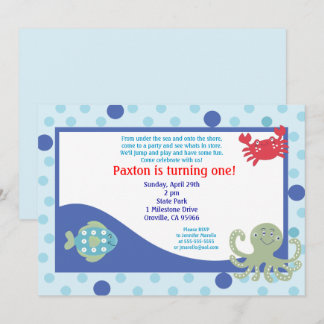 Unter dem Meeresmeer Einladung zum Geburtstag