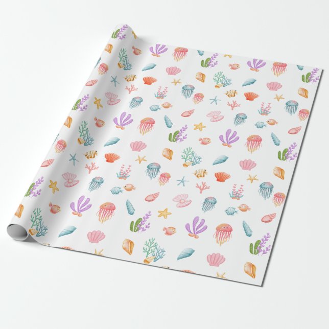 Unter dem Meeresmuster Geschenkpapier (Ungerollt)