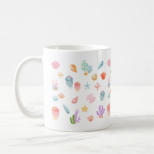 Unter dem Meeresmuster Kaffeetasse