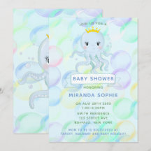 Unter dem Meeresprinzen Octopus Babydusche