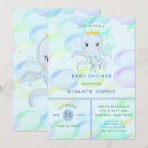 Unter dem Meeresprinzen Octopus Babydusche