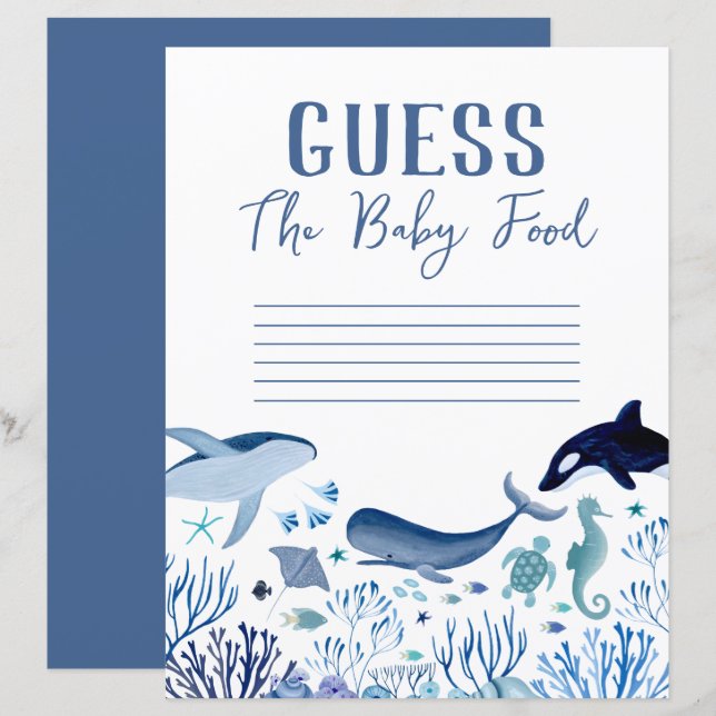 Unter dem Meeresschutzschild die Baby Food Games (Vorne/Hinten)