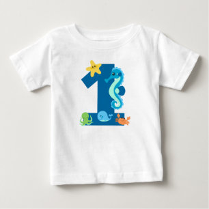 Unter dem Meereswal 1. Geburtstag Shirt