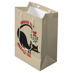 Unter dem Mistelzweig Katmas Retro Mittelalter Kat Mittlere Geschenktüte