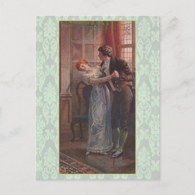 Unter dem Mistletoe Postkarte (Vorderseite)