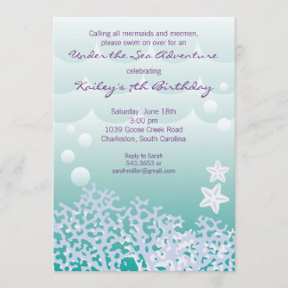 Unter dem Motto "Sea Birthday Party Invitation"(Aq Einladung