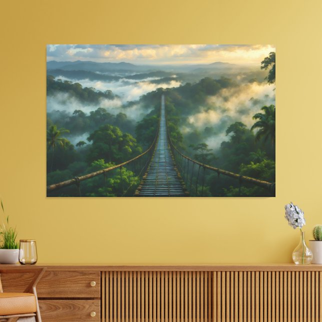 Unter dem Nebel ein Geheimnis Leinwanddruck (Insitu (Wohnzimmer))