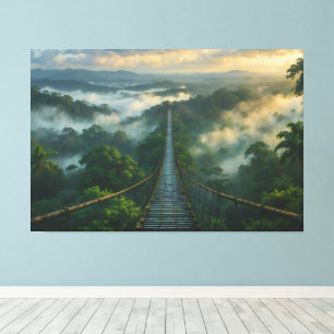 Unter dem Nebel ein Geheimnis Leinwanddruck