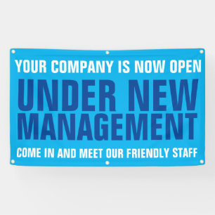 Unter dem neuen Management-Geschäft signalisieren Banner