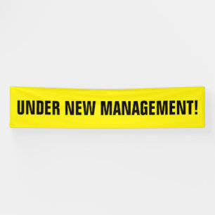Unter dem neuen Management-Zeichen für schwarz-gel Banner
