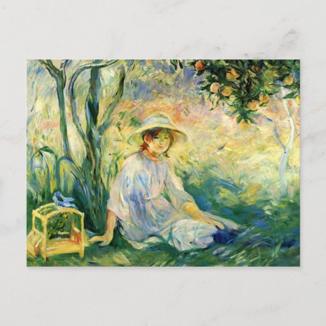 Unter dem Orangetree von Berthe Morisot Postkarte (Vorderseite)