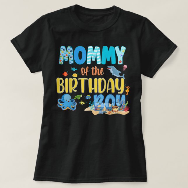 Unter dem Party Birthday Fish Aquarium Tiere T-Shirt (Design vorne)