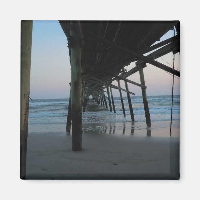 Unter dem Pier - Eicheninsel, North Carolina Magnet (Vorne)
