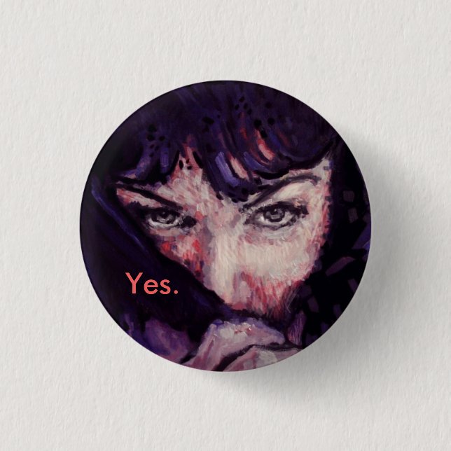 Unter dem Schleier-Knopf Button (Vorderseite)