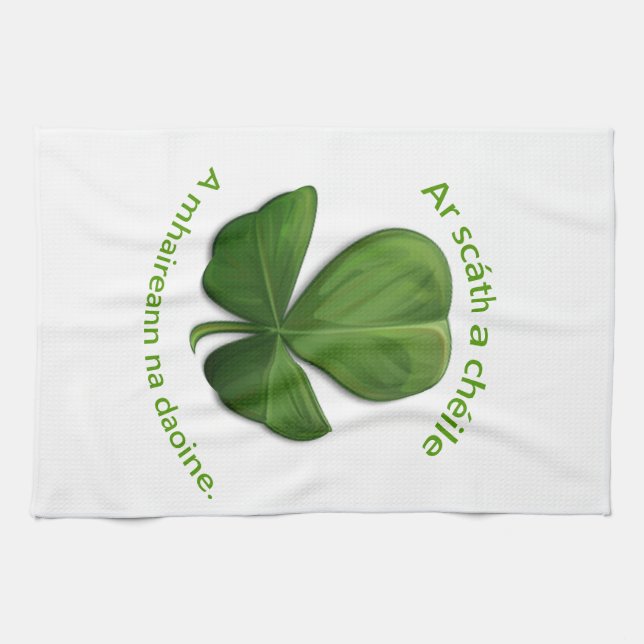 Unter dem Schutz der anderen überleben Menschen Geschirrtuch (Horizontal)