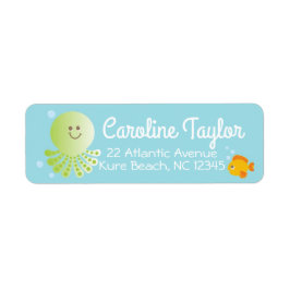 Unter dem Sea Baby Shower Address Label