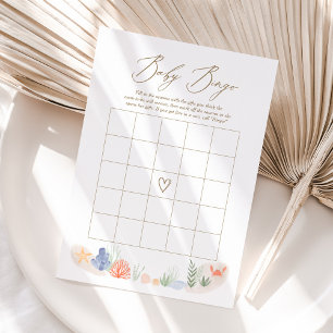 Unter dem Sea Baby Shower Bingo Game Einladung