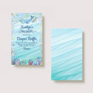 Unter dem "Sea Baby Shower Dillet Raffle Ticket" Begleitkarte
