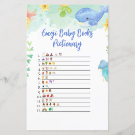 Unter dem Sea Baby Shower Game Emoji Pictionary
