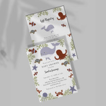 Unter dem "Sea Baby Shower Gift Registry QR Code"