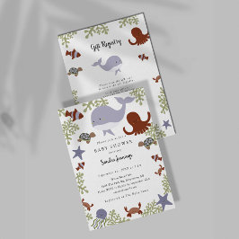 Unter dem "Sea Baby Shower Gift Registry QR Code" Einladung