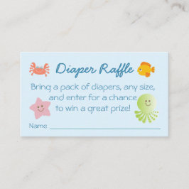 Unter dem Sea Baby Shower Windschutzscheibe Raffle Begleitkarte
