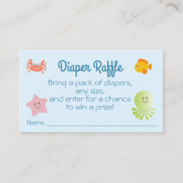 Unter dem Sea Baby Shower Windschutzscheibe Raffle Visitenkarte