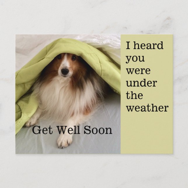 Unter dem Wetter Feiertagspostkarte (Vorderseite)