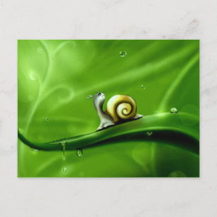 UNTER DEM WETTER (niedliche Schnecke) ! Postkarte