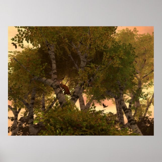 Unter den Bäumen Poster (Vorne)