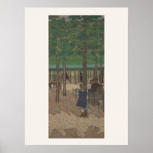 Unter den Bäumen von Manet - Gartenszene Kunst Poster