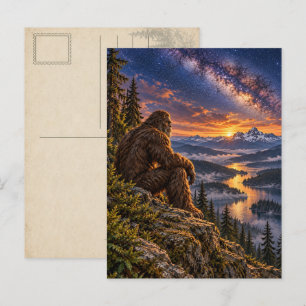 Unter den Bergsternen Bigfoot-Postkarte Postkarte