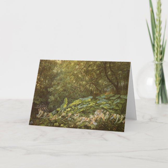 Unter den Dock-Blätter von Richard Doyle, Fairy Ar Karte (Vorderseite)