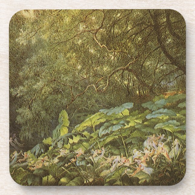 Unter den Dock-Blätter von Richard Doyle, Fairy Ar Untersetzer (Vorderseite)