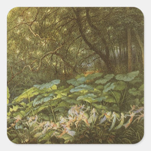 Unter den Dockblättern von Richard Doyle, Feenkuns Quadratischer Aufkleber