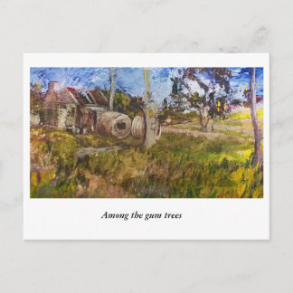 Unter den Gummi Bäumen, Old Homestead, NSW Postkarte