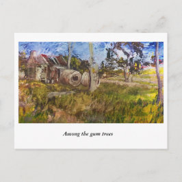 Unter den Gummi Bäumen, Old Homestead, NSW Postkarte