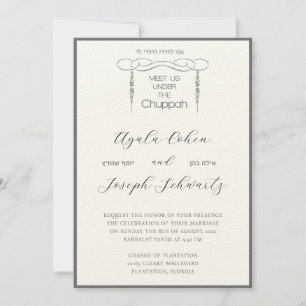 Unter den jüdischen Hochzeitskarten von Chuppah Einladung