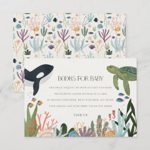 Unter den Meeresbüchern für die Einladung von Baby