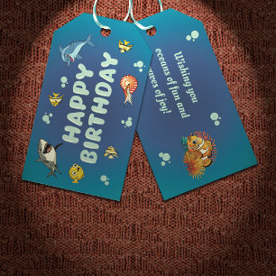 Unter den Meerestieren, Unterwassersee Geburtstag Geschenkanhänger