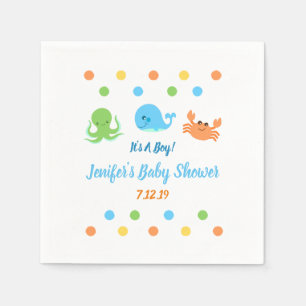 Unter den Seewal-Babyparty-Servietten Serviette