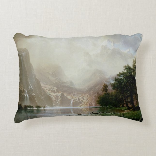 Unter den Sierra Nevada Bergen von Bierstadt Zierkissen (Vorderseite)