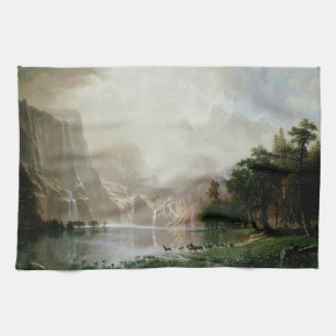 Unter den Sierra Nevada Mountains von Bierstadt Geschirrtuch