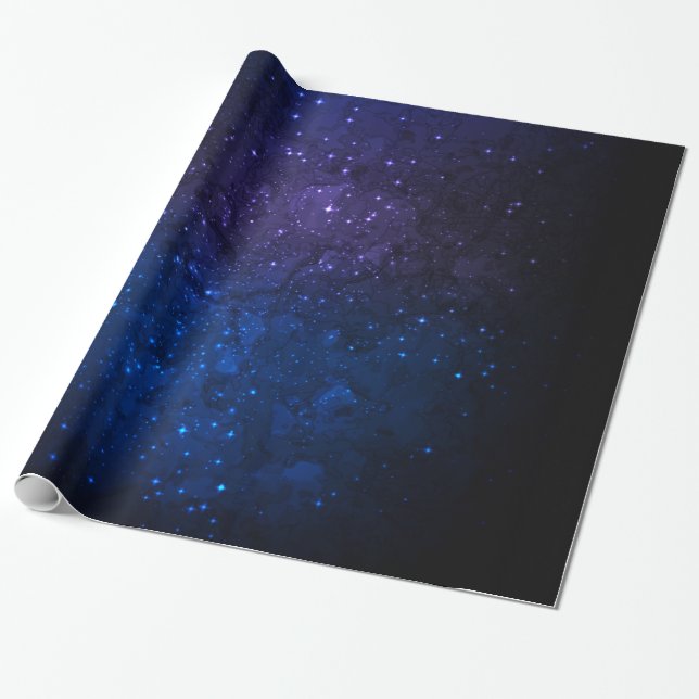 Unter den Sternen der Galaxie Geschenkpapier (Ungerollt)