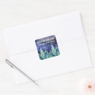 Unter den Sternen Gastgeschenk Hochzeit Aufkleber