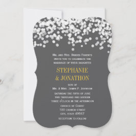 Unter den Sternen Graugelbe Moderne Hochzeiten läd Einladung