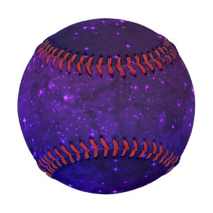 Unter den Sternen in der blauen und Lila Galaxie Baseball