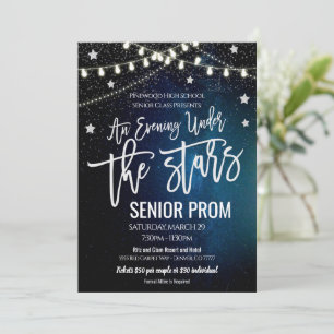 Unter den Sternen Prom High School Tanz Einladung