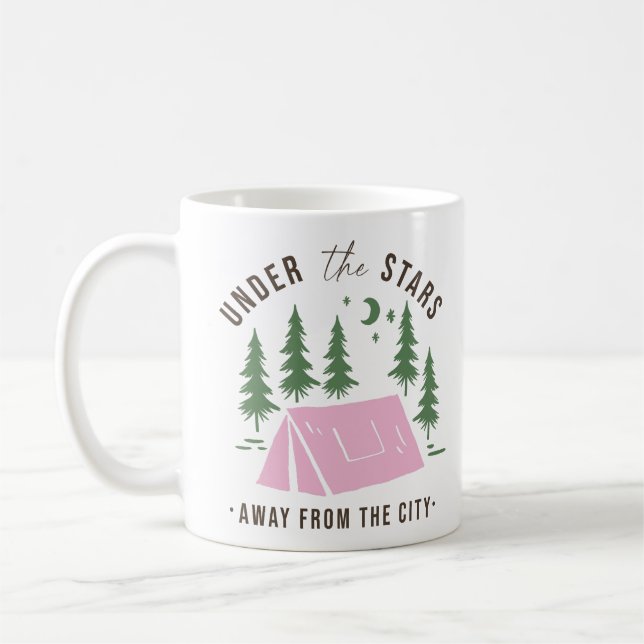 Unter den Sternen von der Stadt entfernt Kaffeetasse (Links)